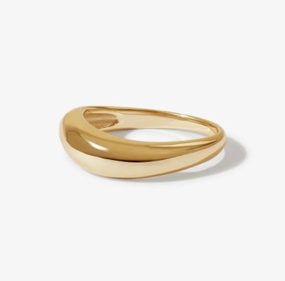 US5-US10 925 スターリング シルバー 積み立てられる指輪 18K ゴールドプレート