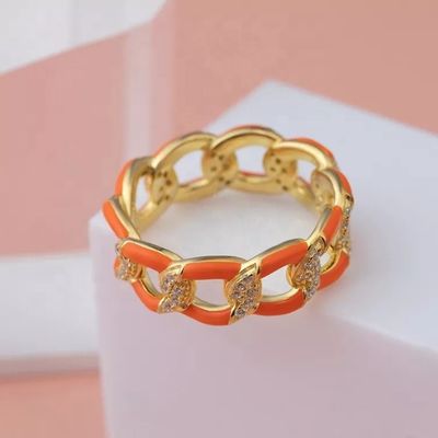 925 ステルリング シルバー ツイスト リング ゴールド プラテッド エナメル 女性 婚約 帯