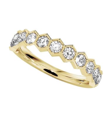 US5-US11 ミツバチの結婚指輪 金付 925 スターリング シルバーリング