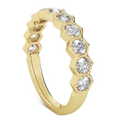 US5-US11 ミツバチの結婚指輪 金付 925 スターリング シルバーリング