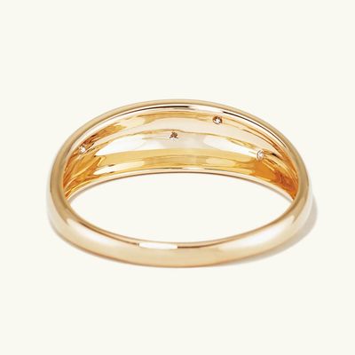 エターニティバンドリング ブラジル 18K ゴールド ジュエリースター 925 ステルリング シルバードーム 女性指輪