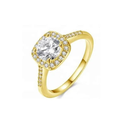 ダイヤモンド 18K 金色 リング サイズ 5 - サイズ 10 女性の婚約指輪