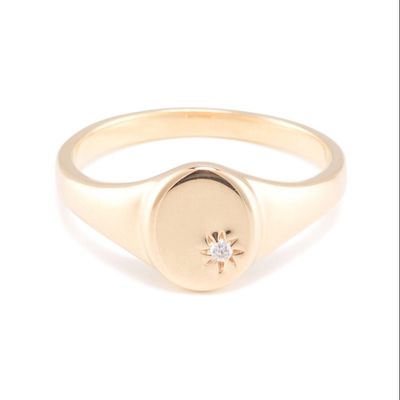 18K ゴールド ヴェルメイル 紫陽花 シグネット リング 925 ステルリング シルバー