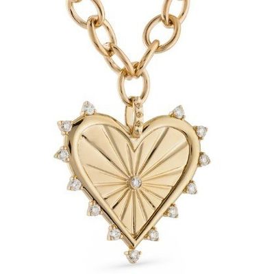 18K ゴールド ホワイト CZ スピーク 恋愛 ハート 魅力 ネックレス 925 スターリング シルバー ペンダント
