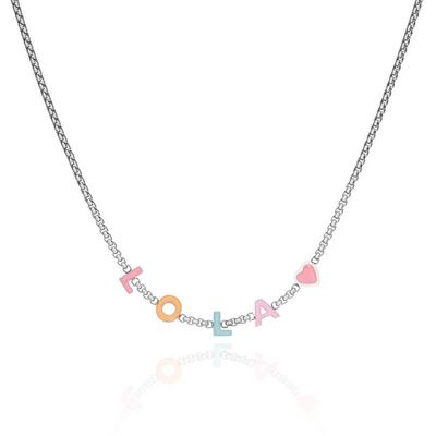 カスタム名 ネックレス 個別文字 エナメル 個別化された金ネックレス イニシャル