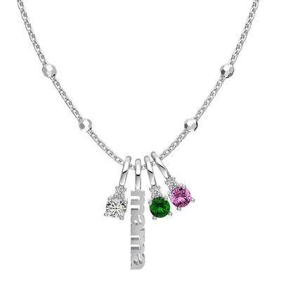 白 CZ 4mm 925 シルバー ネックレス 女性 ジルコーン 石 ネックレス