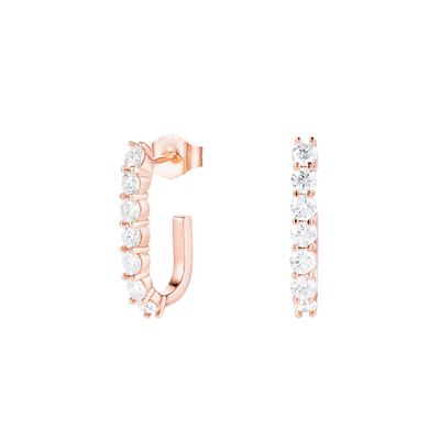 トレンディ 925 ステルリング シルバー 14k ゴールド トレンディ ベンド スタッド イヤリング 女性 女の子 宝石