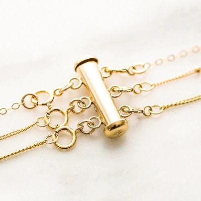 925 ステルリング シルバー 宝石 最新の18K 金色 層付き ネックレス