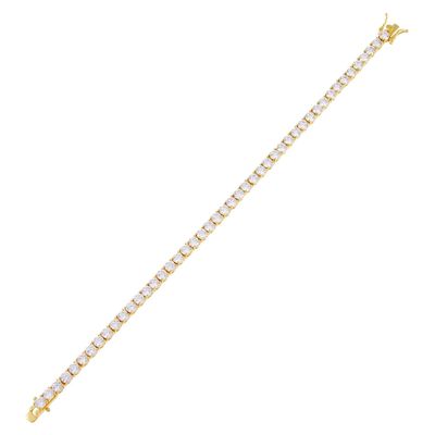 ホットアイテム 925 スターリング シルバー 金 3mm キュービックジルコニア テニス ブレスレット 女性用