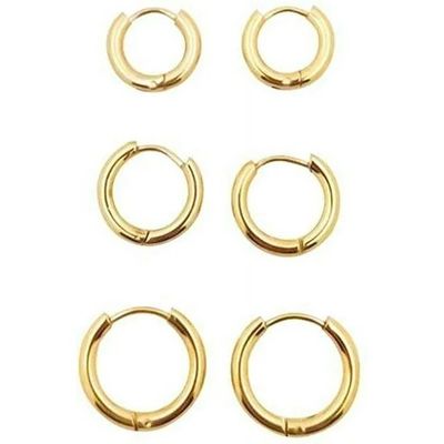 シンプルローズゴールド 8mm ハンジング ハグジー 卒業式のステンレス鋼の耳飾り