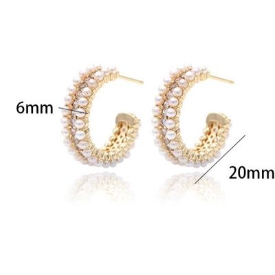 女性用アクセサリー 925 スターリングシルバー ハープ イヤリング マザーズ オブ パール クリア CZ