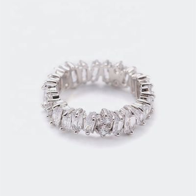 シルバー 女性 精品 宝石 白 ダイヤモンド ジルコン 永続 リング