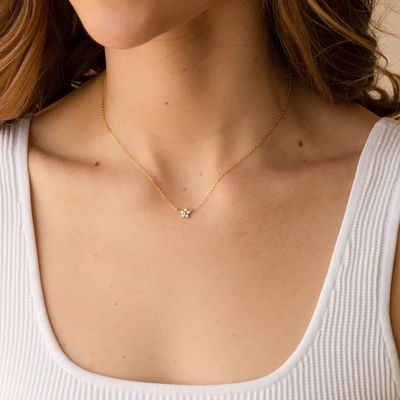 女性用OEM/ODM 925スターリングシルバーネックレス（メインストーンなし）