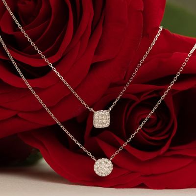 18K 金 925 ステルリング シルバー 立方 ジルコニア ペンダント ネックレス