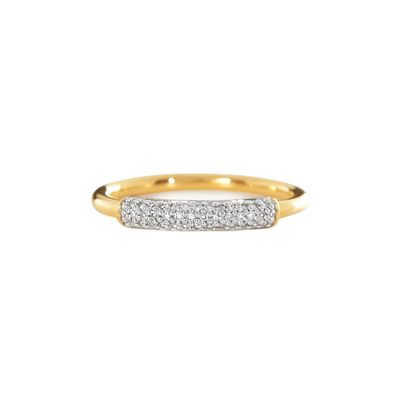 925 スターリング シルバー 18K 金付 CZ スタッキングリング 女性用