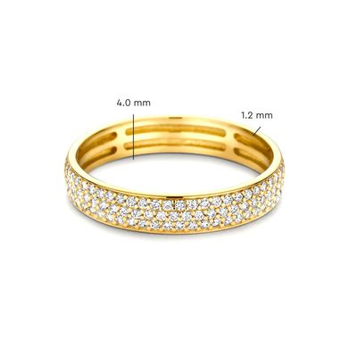 925 スターリング シルバー 18K 金付 CZ 半永久指輪 女性用