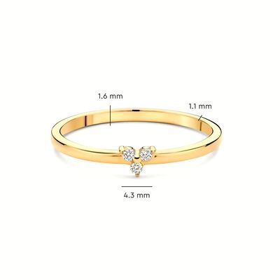 925 スターリング シルバー ゴールド コーティング CZ ロータス リング 女性用