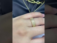 6mm 14K 金属宝石リング シガ 925 ステルリングシルバーバンド