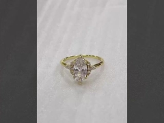 ダイヤモンド 18K 金色 リング サイズ 5 - サイズ 10 女性の婚約指輪